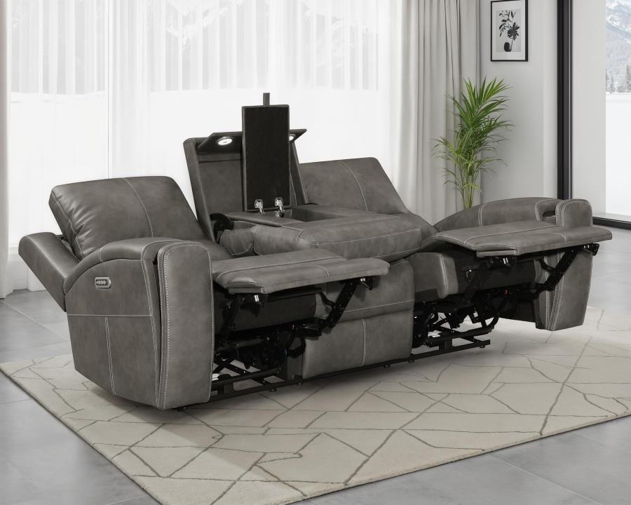 TRIPLE POWER SOFA RECLINER STORAGE USB POWER SOCKETS RECLINABLE SILLON COUCH STORAGE CONSOLE