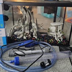 10 gallon fish tank with filter and accessories