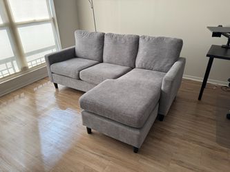 Living Spaces couch with chaise