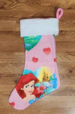 ew Christmas Stocking Disney Princess Ariel The Little Mermaid Left