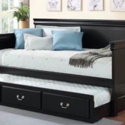 Brand New Black Daybed with Trundle