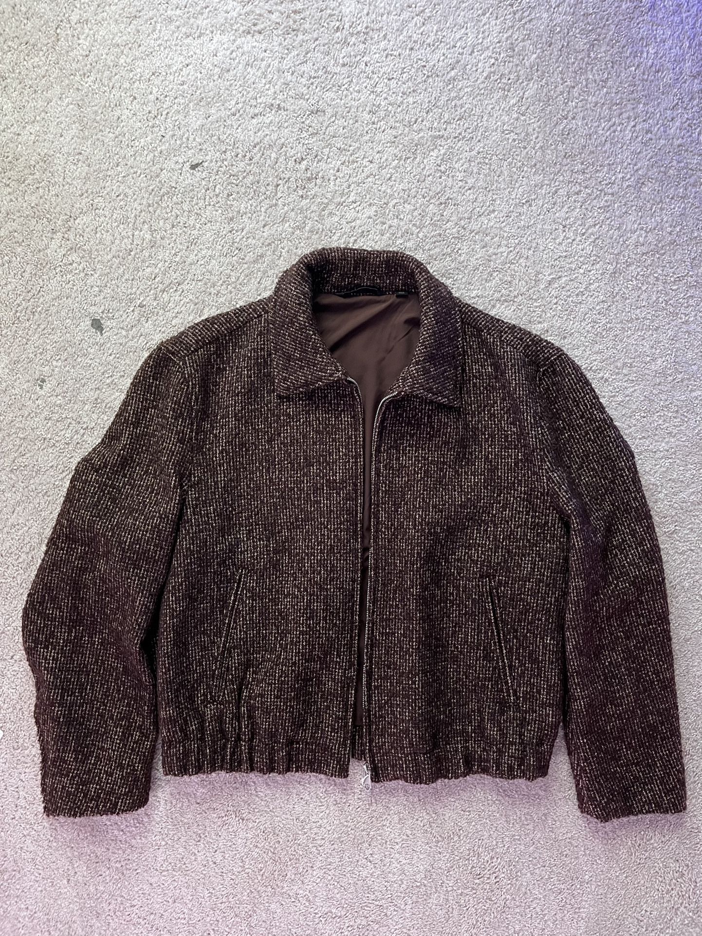 Brand New Zara Brown Jacket Zip Up