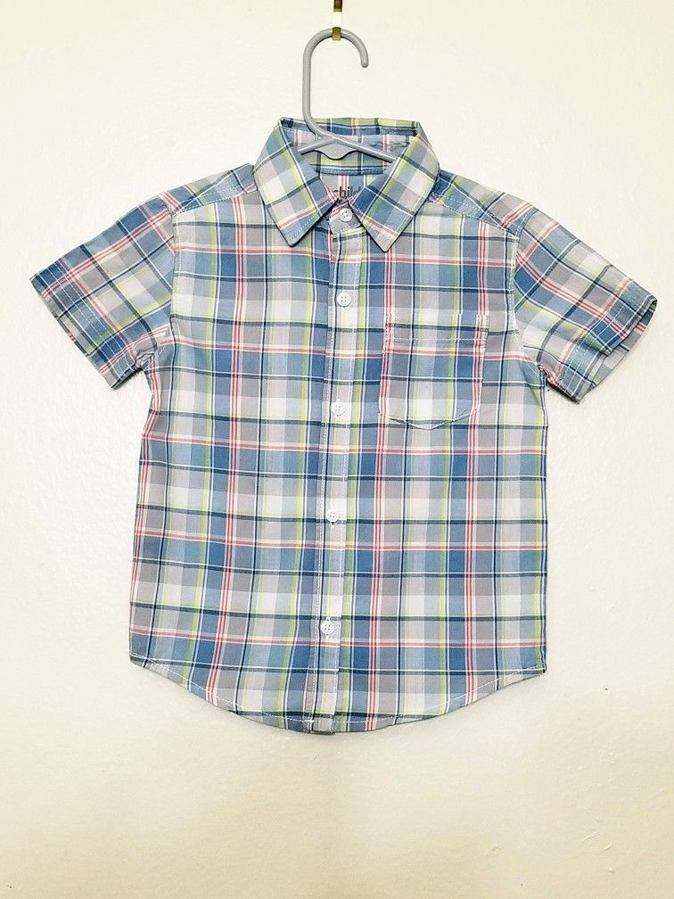 Child Of Mine by Carter's Plaid Short Sleeve Shirt For Boys.