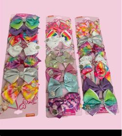 3 Beautiful sets of 7- Day Small Colorful Bows by Jo Jo Siwa collection