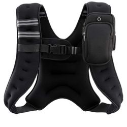 Weighted Vest, 12lb Weight Vest with Reflective Stripe for Workout, Strength Training