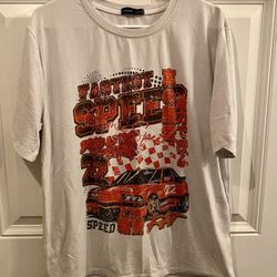 ROMWE Cream Car Tee