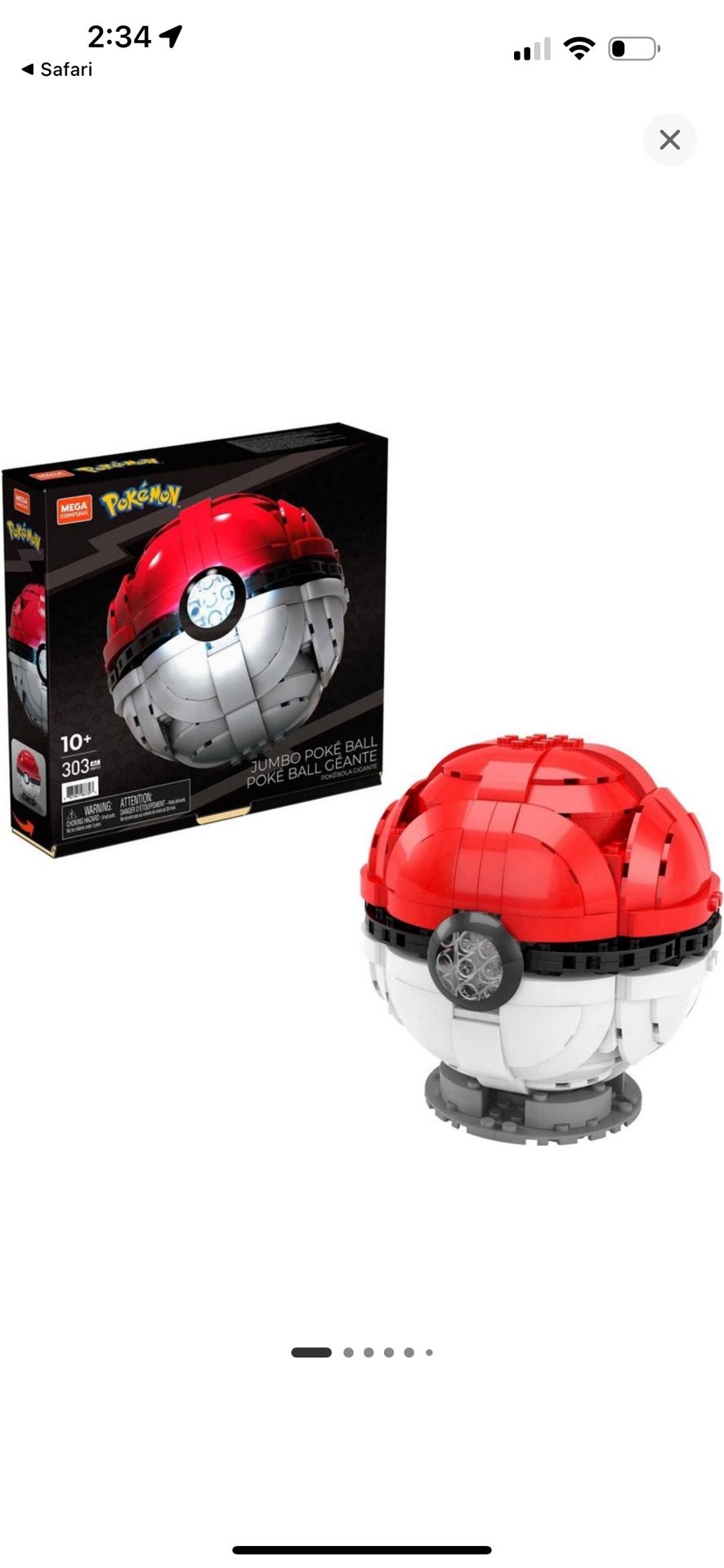 Pokémon Pokeball Lego Style Construction Set 
