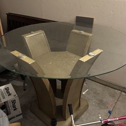 Circle glass table