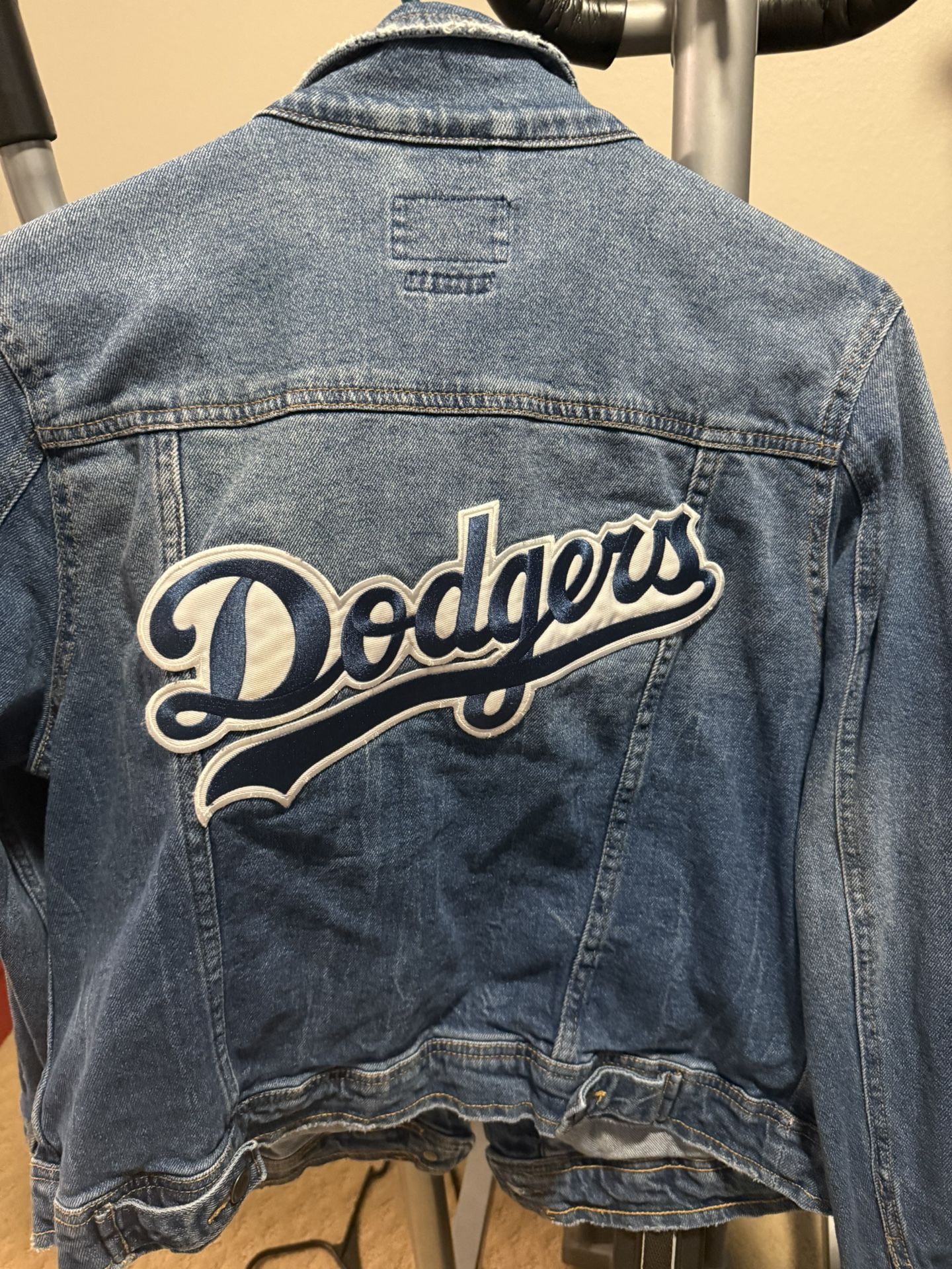 custom dodger denim jean jacket xl