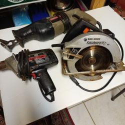 Tool Lot. Electric Drill, Circular Saw , Reciprocating Saw $10;Each. Or. All Then For. $25