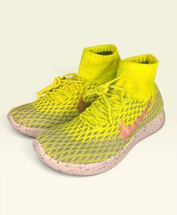 Nike Lunarepic Flyknit Shield Volt Green Running Shoes Mens size 9.5 849664-700