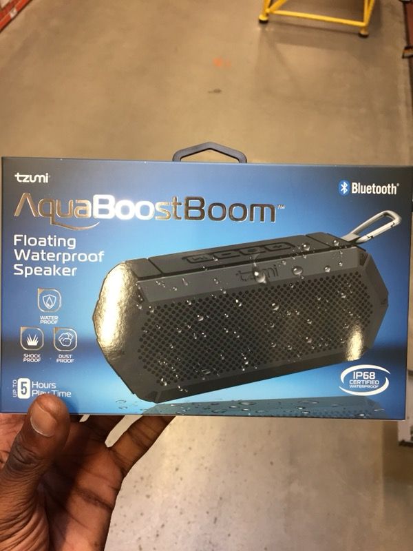 (Tzumi)(Aqua Boost Boom) Floating Waterproof Bluetooth Speaker
