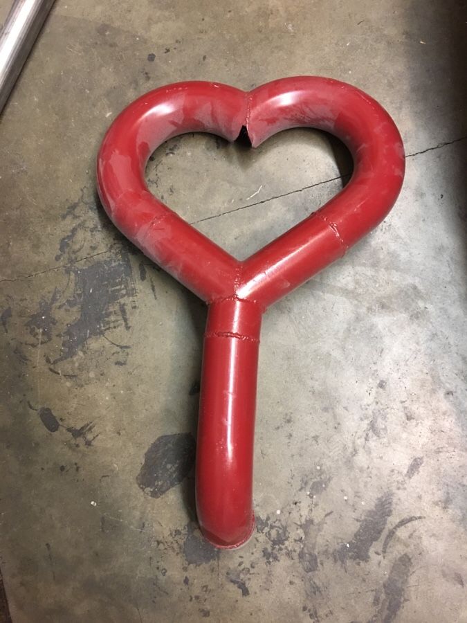 2 1/2” bosozoku heart exhaust pipe.