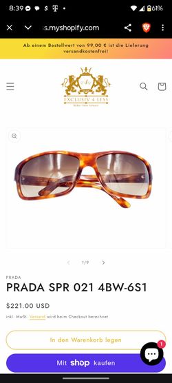 Wrap Around Prada glasses