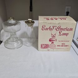 Vintage Bartlett-Collins Co. "Homesteader" Early American Oil Lamp Set Model 4234-9