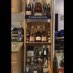 Bar with shelves