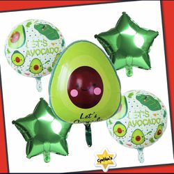 Let’s Abocado Party Balloon Set  Birthday Party Decorations 