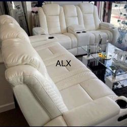 Brand New Ashley Living Room Set Reclining Power Sofa And Loveseat >