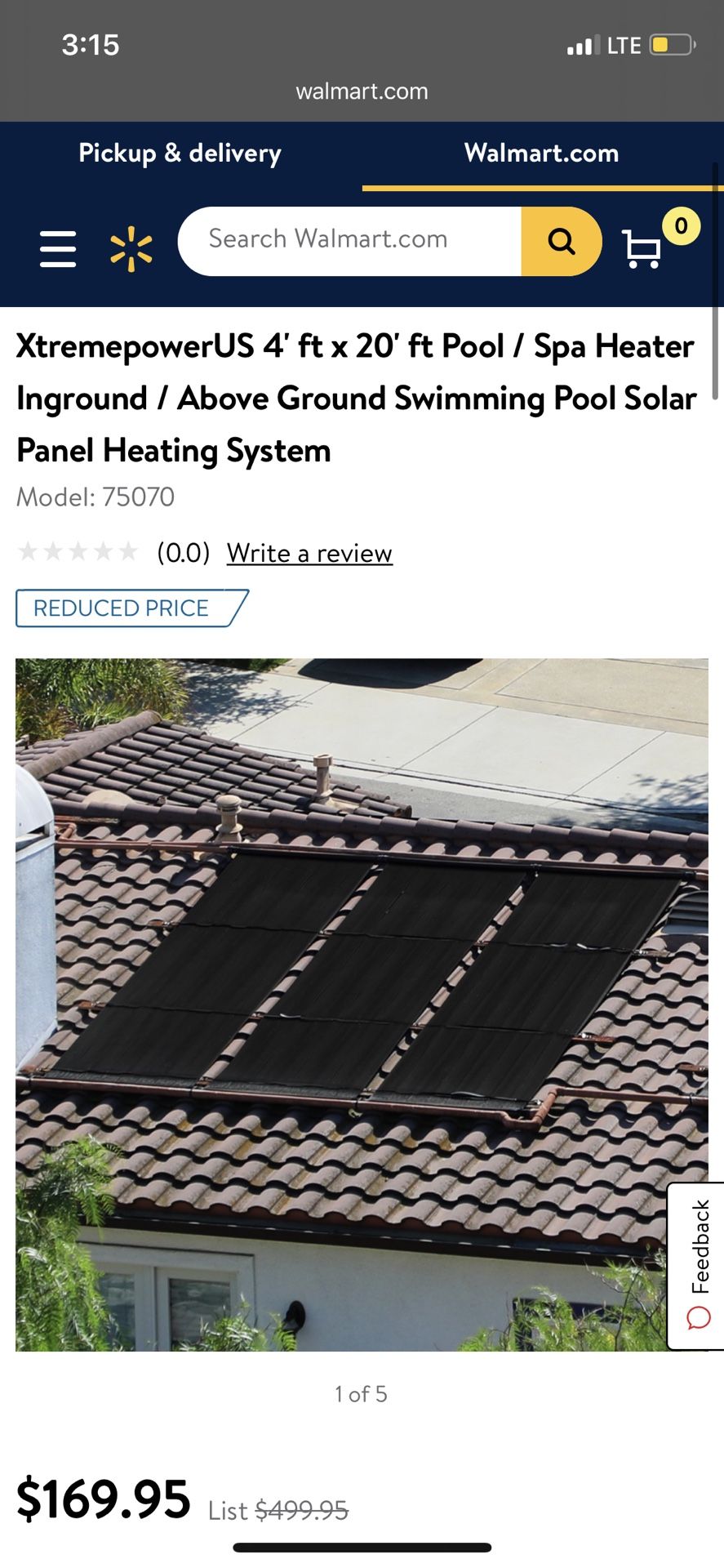 Pool solar panels for heating