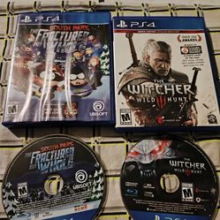 PlayStation 4 Game Lot South Park Fractured Whole + Witcher 3 Low price 