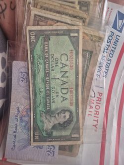 1954 bank of Canada $1 banknote