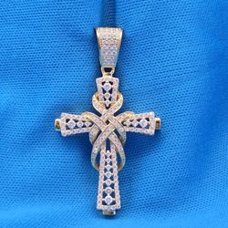 Moissanite 1.30 ctw Timeless Cross Pendant 