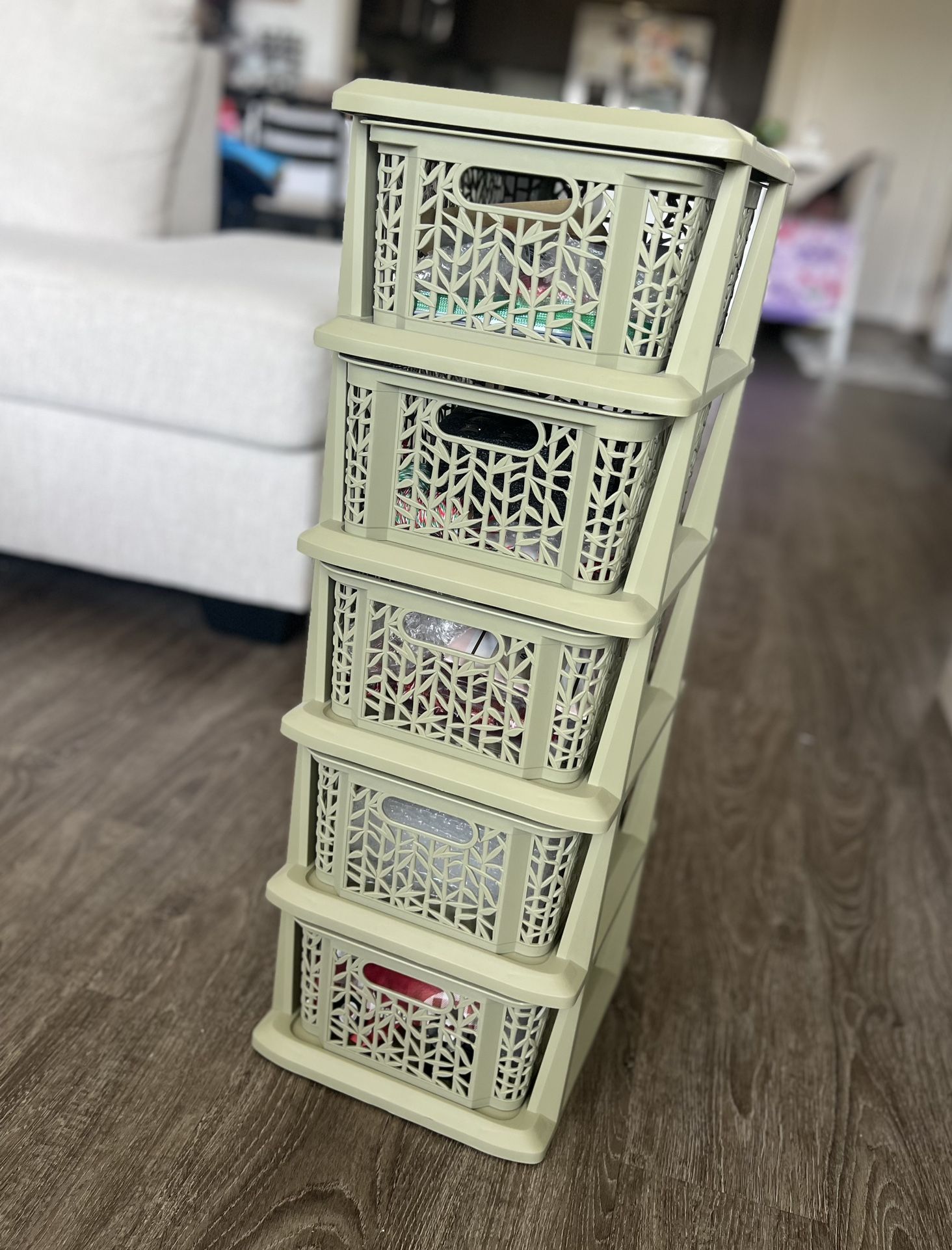 Drawers Plastic Green Organizer