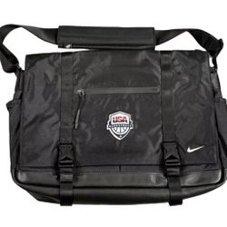 Unisex Nike USA Basketball OLYMPICS Shoulder Messenger Laptop Bag Black Pockets