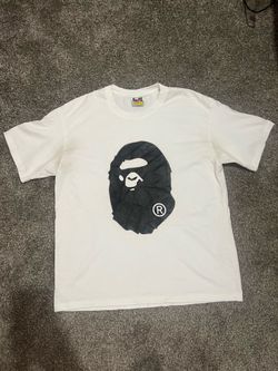 BAPE white tee with black logo
