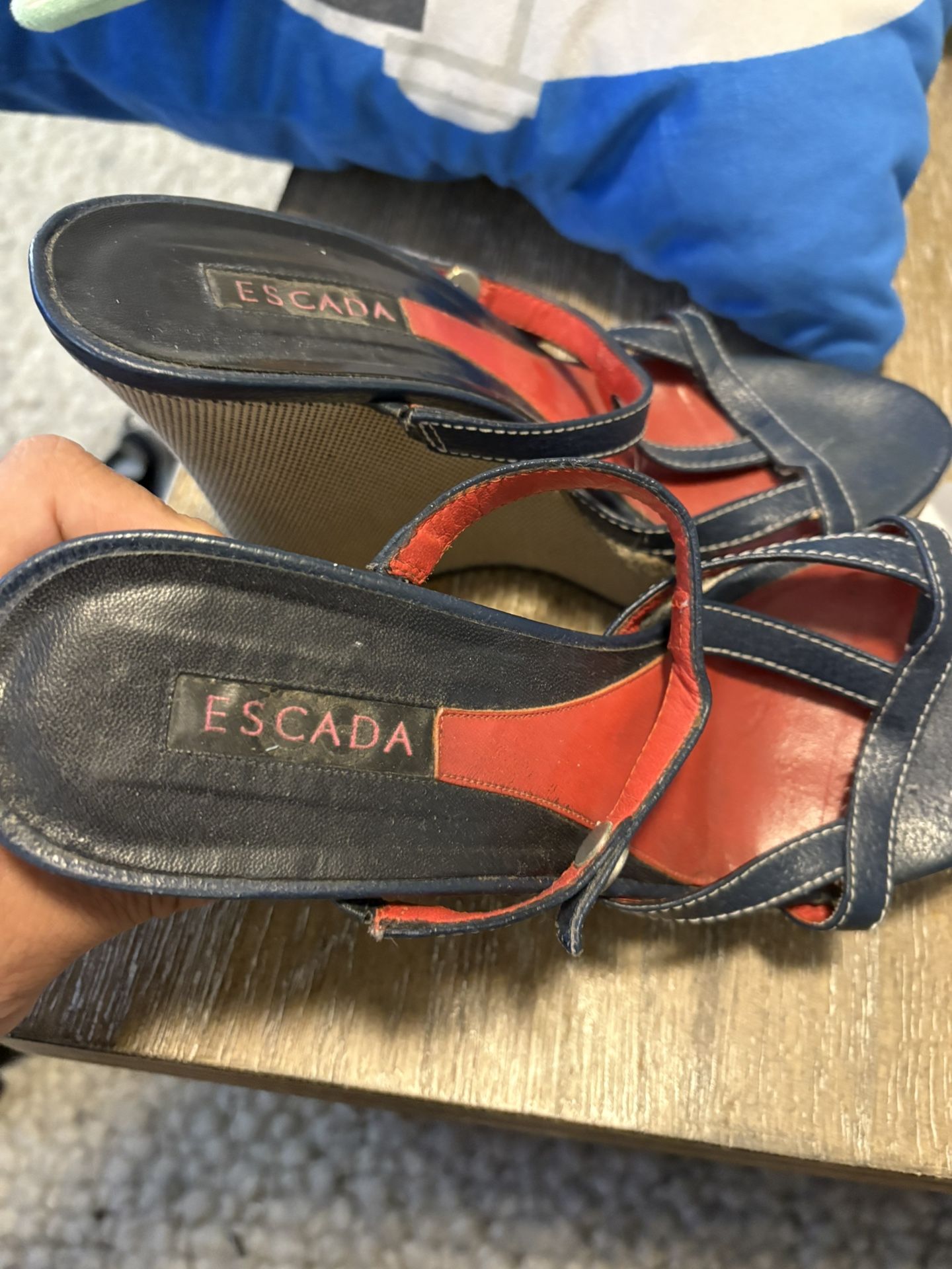 Escada Women’s Wedge heels . Size Is A 7/ 7.5 . Made In Italy . $13