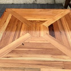 Custom Handcrafted Heart Pine Table with Pedestal 