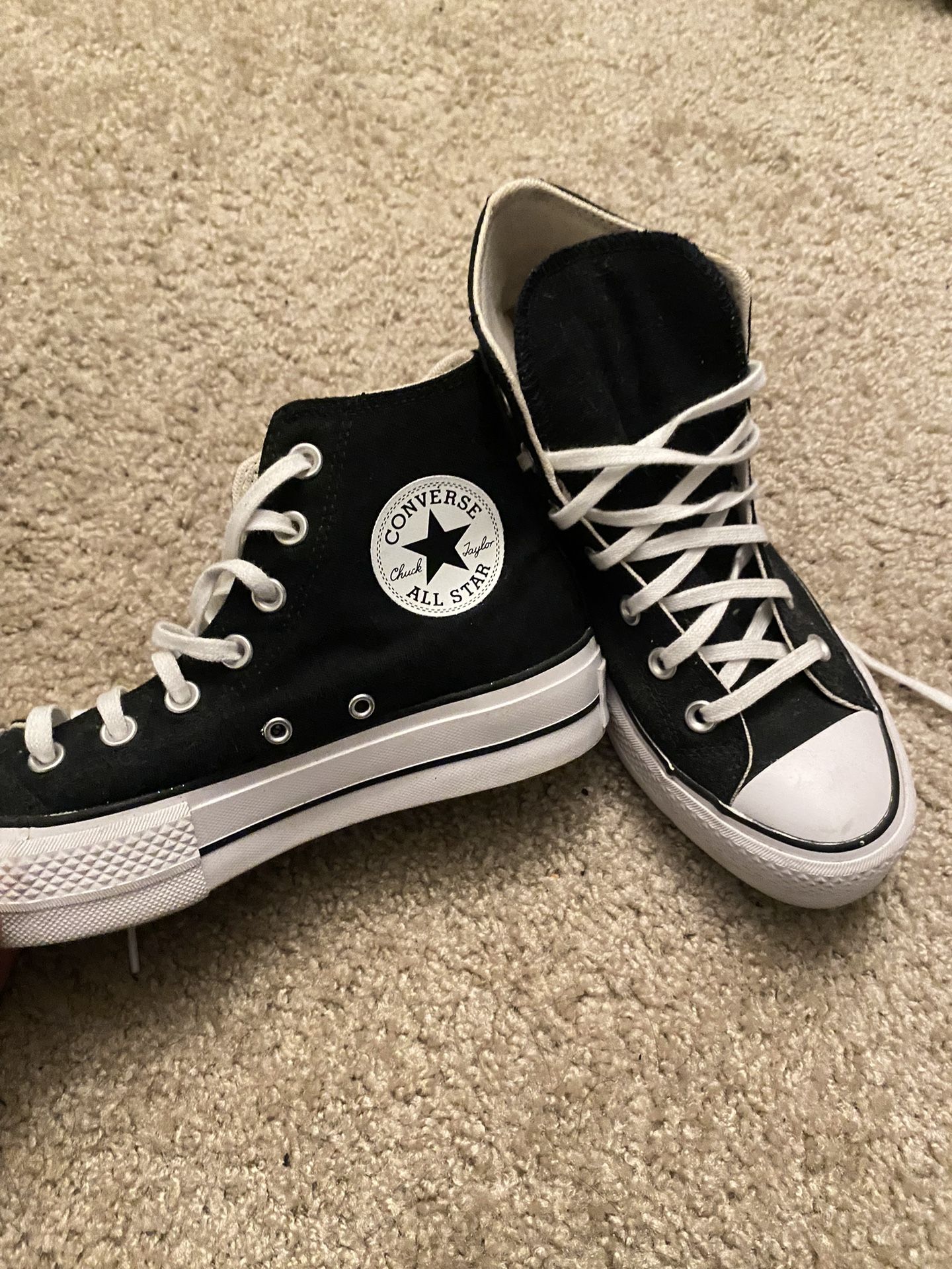 Black Platform Converse Women's Size 6.5