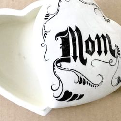 Mother’s VALENTINE’S DAY Gift Ceramic Lidded Trinket Container