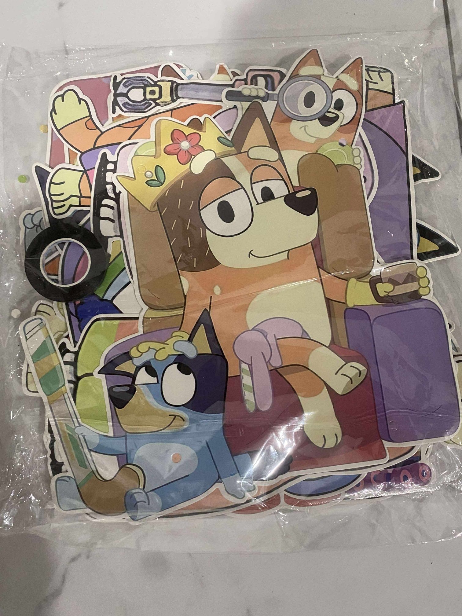 13 Bluey Dog Party Pack Hanging Cut Out Decorations
