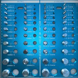 44-Size Bolt & Nut Thread Gauge – Metric & SAE Thread Checker