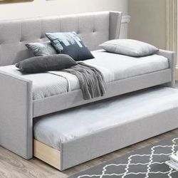 Gray Twin Day Bed w/ Trundle 