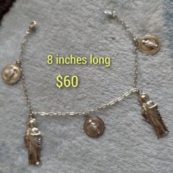 925 Sterling Silver Women's Bracelets/Brasaletes De Plata 925  Para Dama