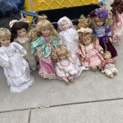 Porcelain Dolls (2 are New) 