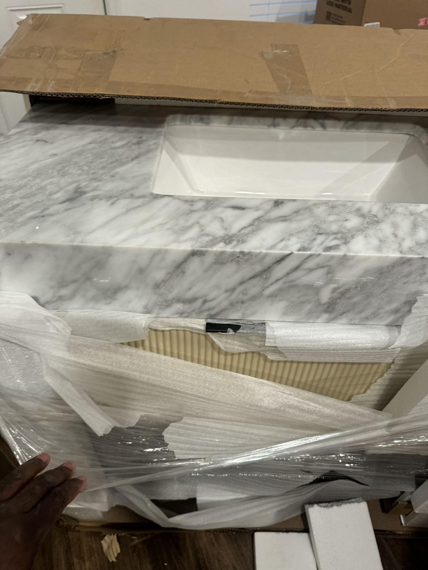 All Metal Bathroom Single 36 Inch Vanity