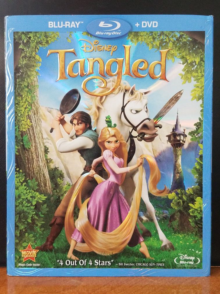 Tangled Disney Animated Blu-Ray + DVD Family Kids Movie