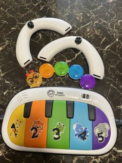 Baby Einstein 4-in-1 Kickin' Tunes Music and Language Play Gym and Piano Tummy Time Activity Mat