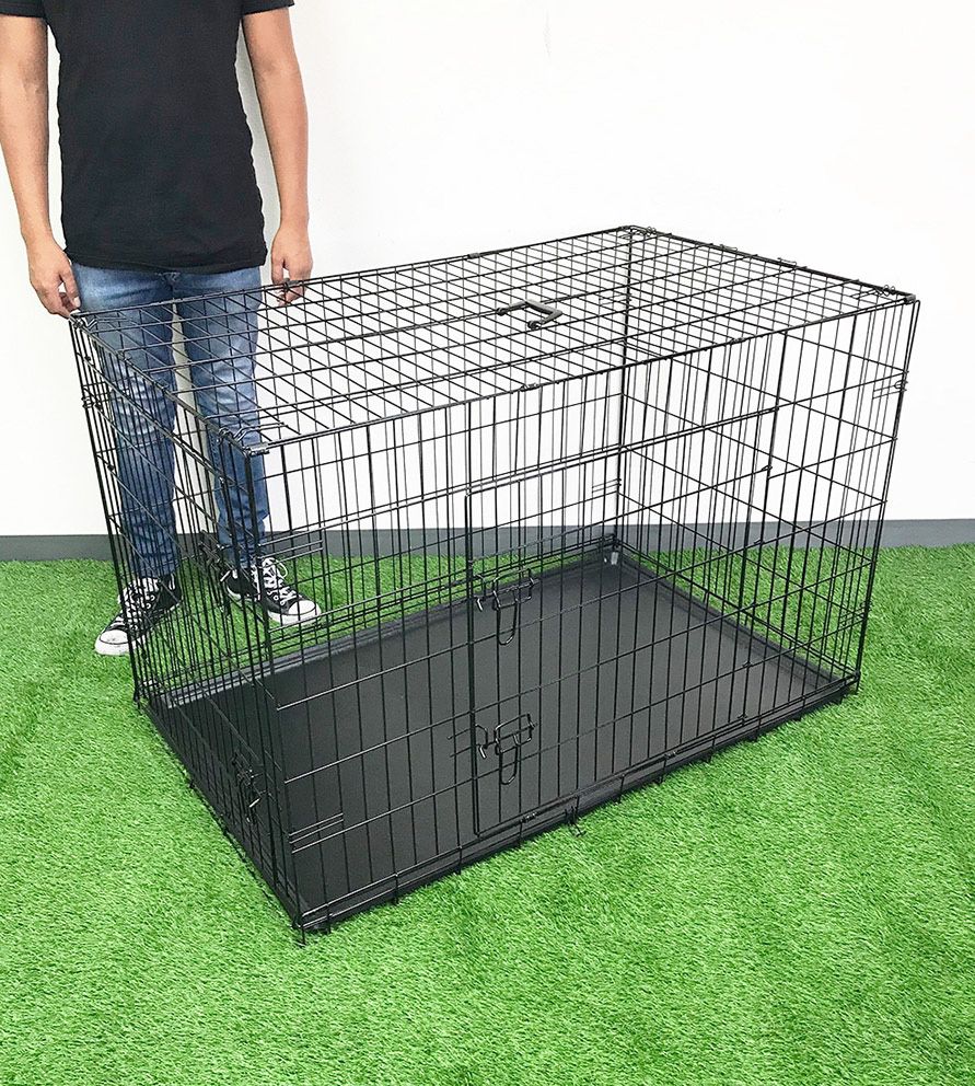 (New) $65 Folding X-Large 48” Dog Cage Crate Kennel 48x29x32” 