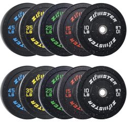 Full Set Of Hi-Temp  Bumper Plates 260 Lbs.  NEW 