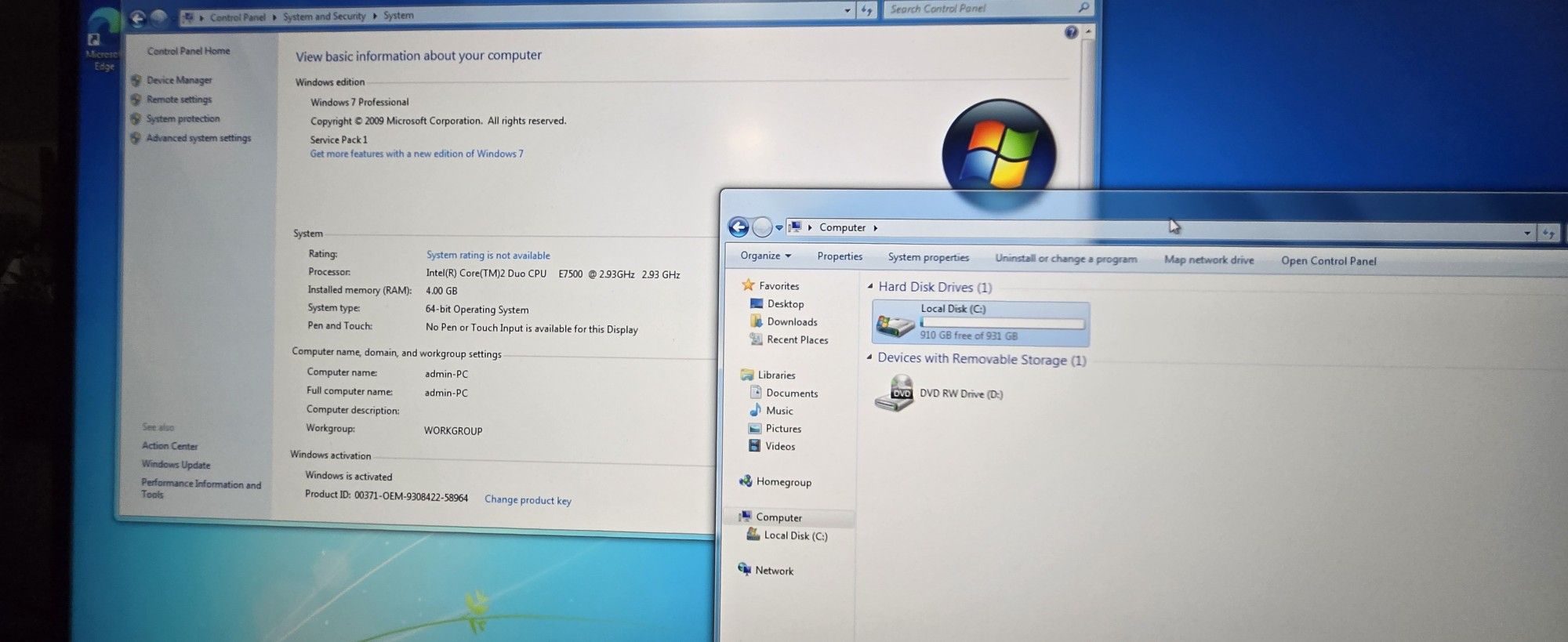Dell Optiplex 380 Windows 7 Desktop Computer