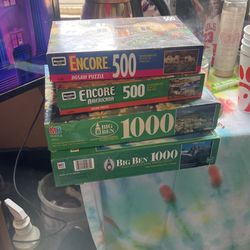 Encore And Big Ben 500 And 1000 Piece Puzzles 