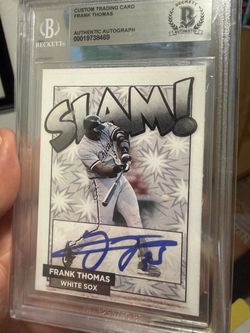⚾ FRANK THOMAS “SLAM!” AUTOGRAPH — BECKETT AUTHENTICATED ⚾