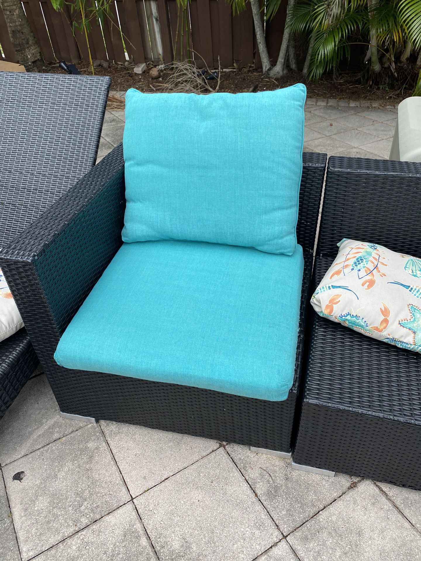 Outdoor aqua pillows for patio furniture cushions ( 5sets)