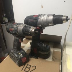 BOSCH DRILLS BOTH WORK BOTH 18 V One Uses A Li Ion The Other Regular Both No Chargers