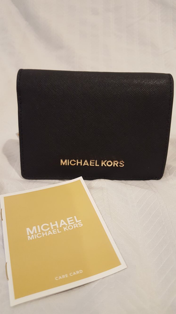 Micheal KORS Jet Set Black leather Wallet