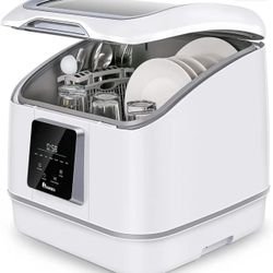 Countertop Dishwasher,IAGREEA Compact Portable Dishwasher With 7 Washing Program